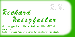 richard weiszfeiler business card